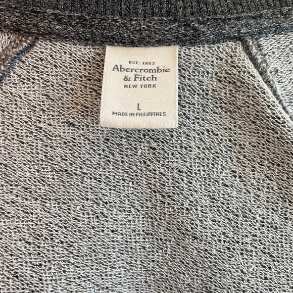 Abercrombie & Fitch Gray full zip up sweater cardigan juniors large - Picture 7 of 8